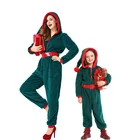 Семейвечерние с шляпой для взрослых и детей, наряд Санта-Клауса, фестиваль, карнавал, смешные комбинезоны, теплая зимняя Пижама