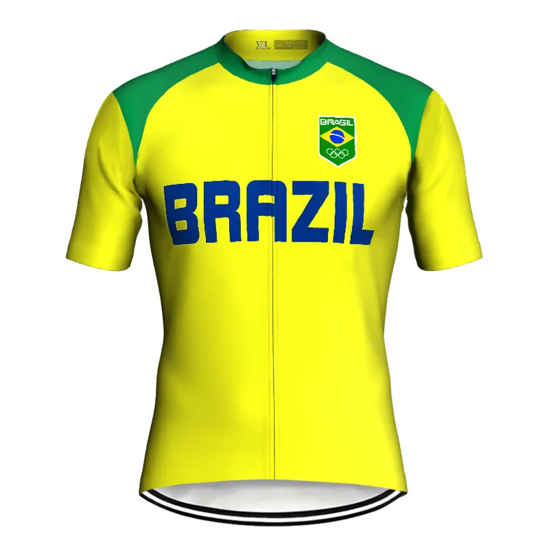 

Brazil Sports Jersey Motocross Short Shirt Downhill Cycling Jacket MTB Bike Clothing Offroad Mx Mountain Dry Sleeve Breathable
