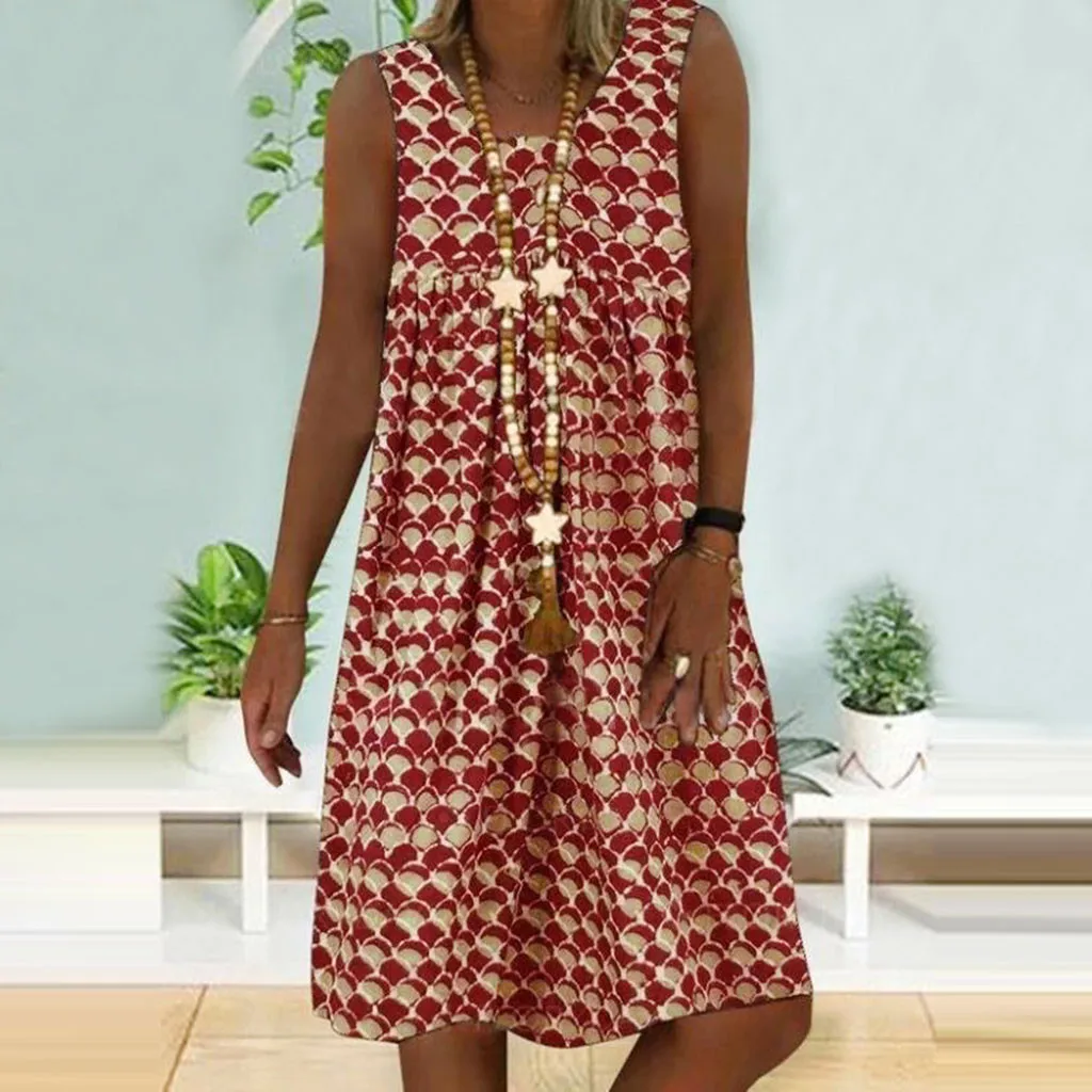 Женское платье с u вырезом длинное летнее на бретельках цветочным принтом