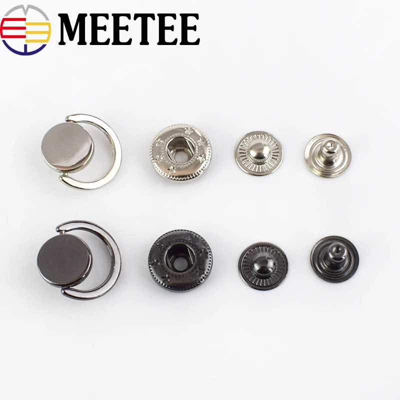20 комплектов Meetee 18 мм металлические кнопки защелкивающиеся застежки пресс