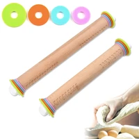 with scale solid wood rolling stick cake pie noodles rolling pins dough roller baking fondant pastry tools cooking accessories