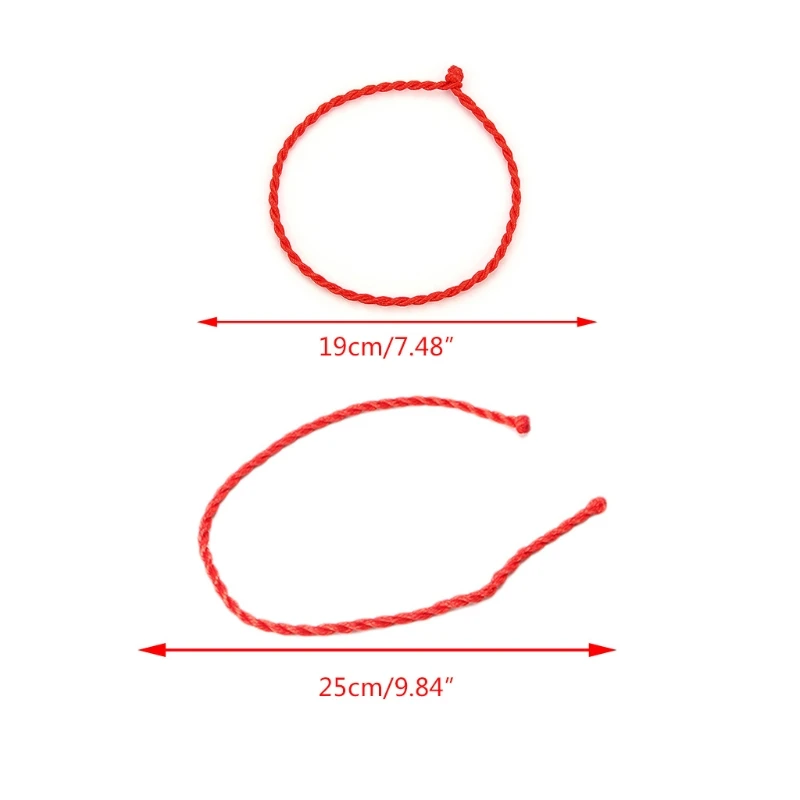 Лидер продаж 100 шт. плетеная круглая красная веревка на удачу ремешок для
