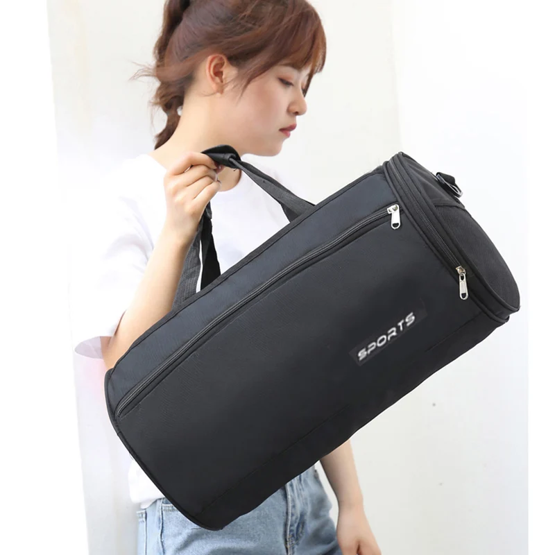 Женская и мужская сумка для фитнеса обуви дорожная тренировочная легкая на плечо