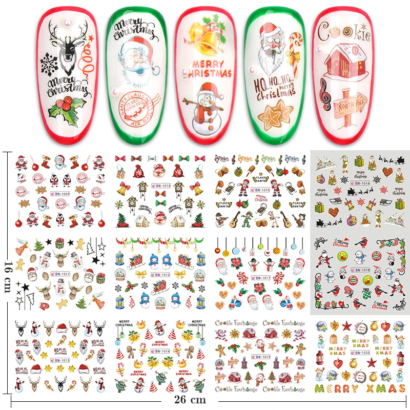 12 штук дизайн ногтей осень стикер кленовый лист Тыква принт индейки слайдер