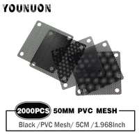2000pcs 50mm 5cm computer mesh pvc pc case fan cooler dust filter network net case dustproof cover chassis dust cover 50x50mm