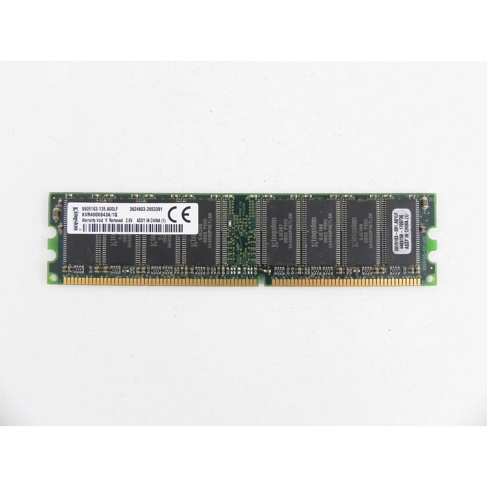 Оперативная память 1 ГБ шт. Kingston ValueRAM KVR400X64C3A/1G|Оперативная память| |