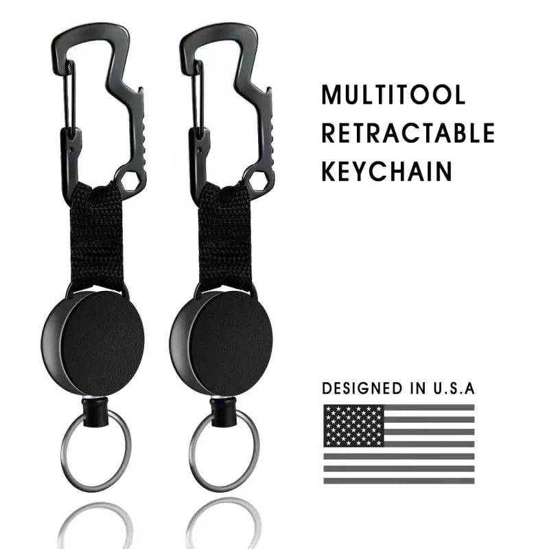 Новинка многофункциональный выдвижной брелок для ключей держатель цепочки со