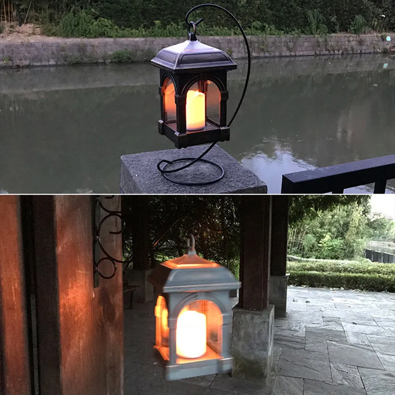 

Водонепроницаемый фонарь на солнечной батарее, подвесные свечи для внутреннего дворика, газона, сада, Декор, уличная лампа TN88