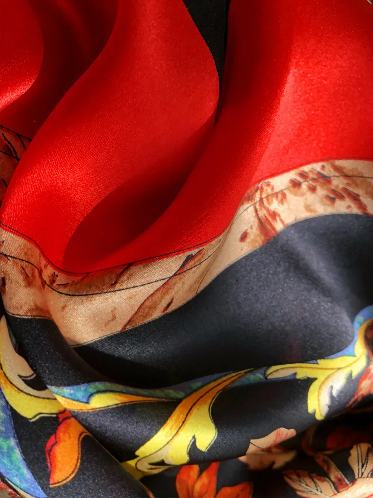 Женский квадратный шарф из натурального шелка 100% см| |