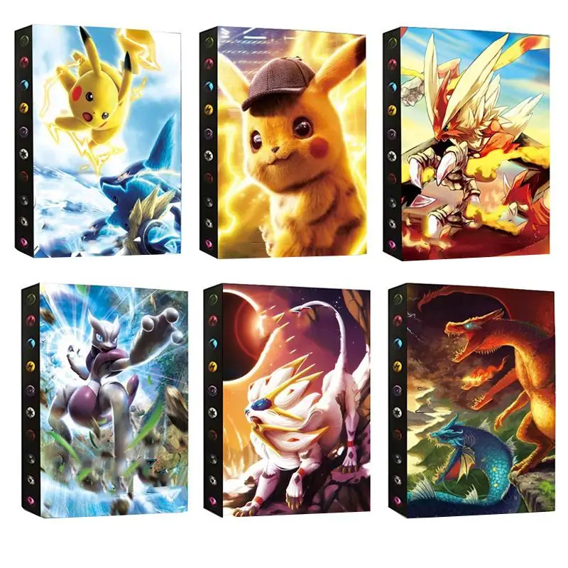 

Takara Tomy аниме кавайные поп Покемон карточка Коллекционная книга Покемон Пикачу карточная сумка 9 ячеек большая карточная книга для мальчико...