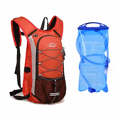 with water bag Мужской женский MTB велосипед водонепроницаемый велосипедный рюкзак походный рюкзак кемпинг на открытом воздухе велосипедные сумки спортивные Полиэстеровые велосипедные рюкзаки - Цвет: with water bag