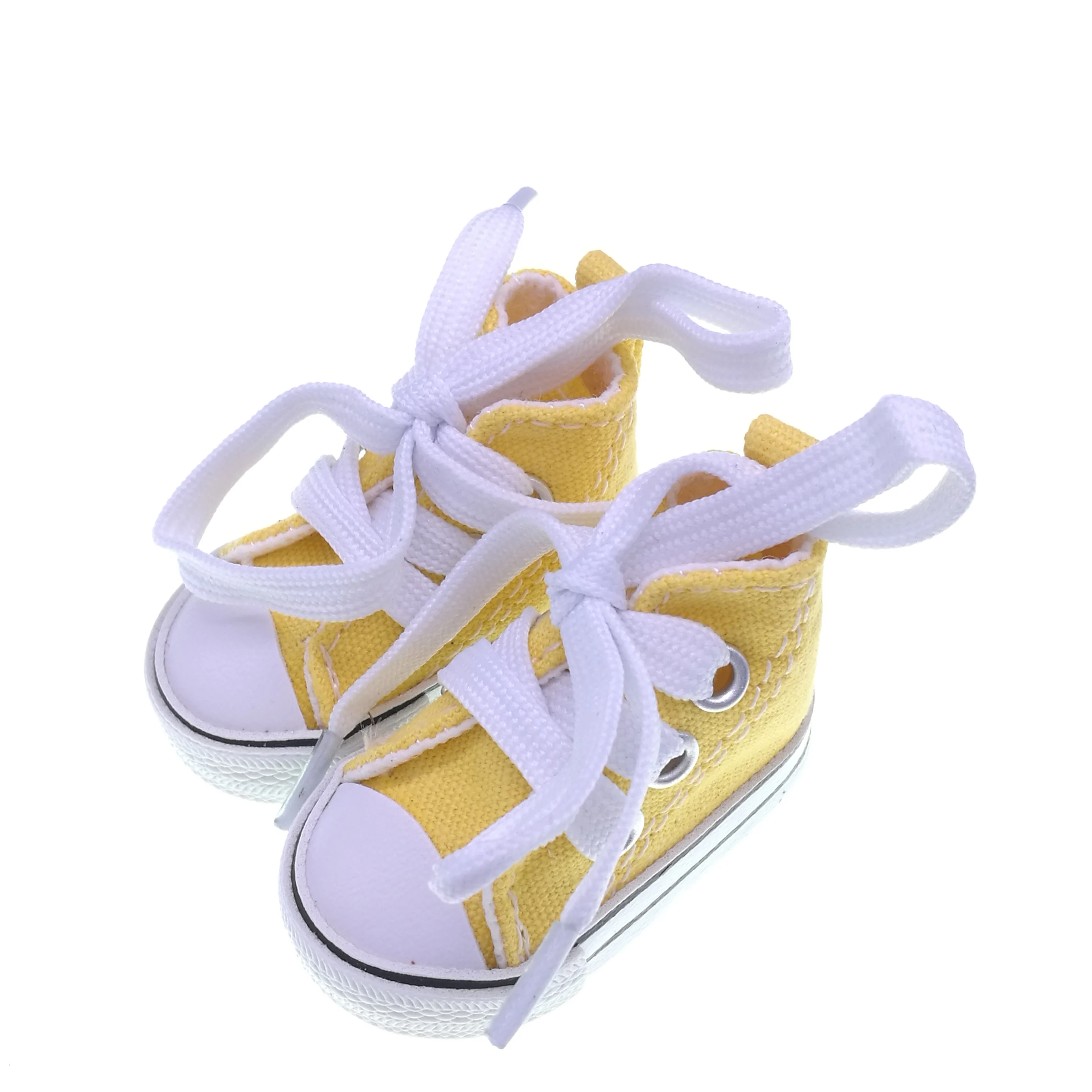 Yellow D Tilda 6 см парусиновые кроссовки для кукол Paola Reina Minifee, мини-игрушка спортивная обувь 1/4 Bjd кукла спортивная обувь аксессуары для кукол игрушки - Цвет: Yellow D