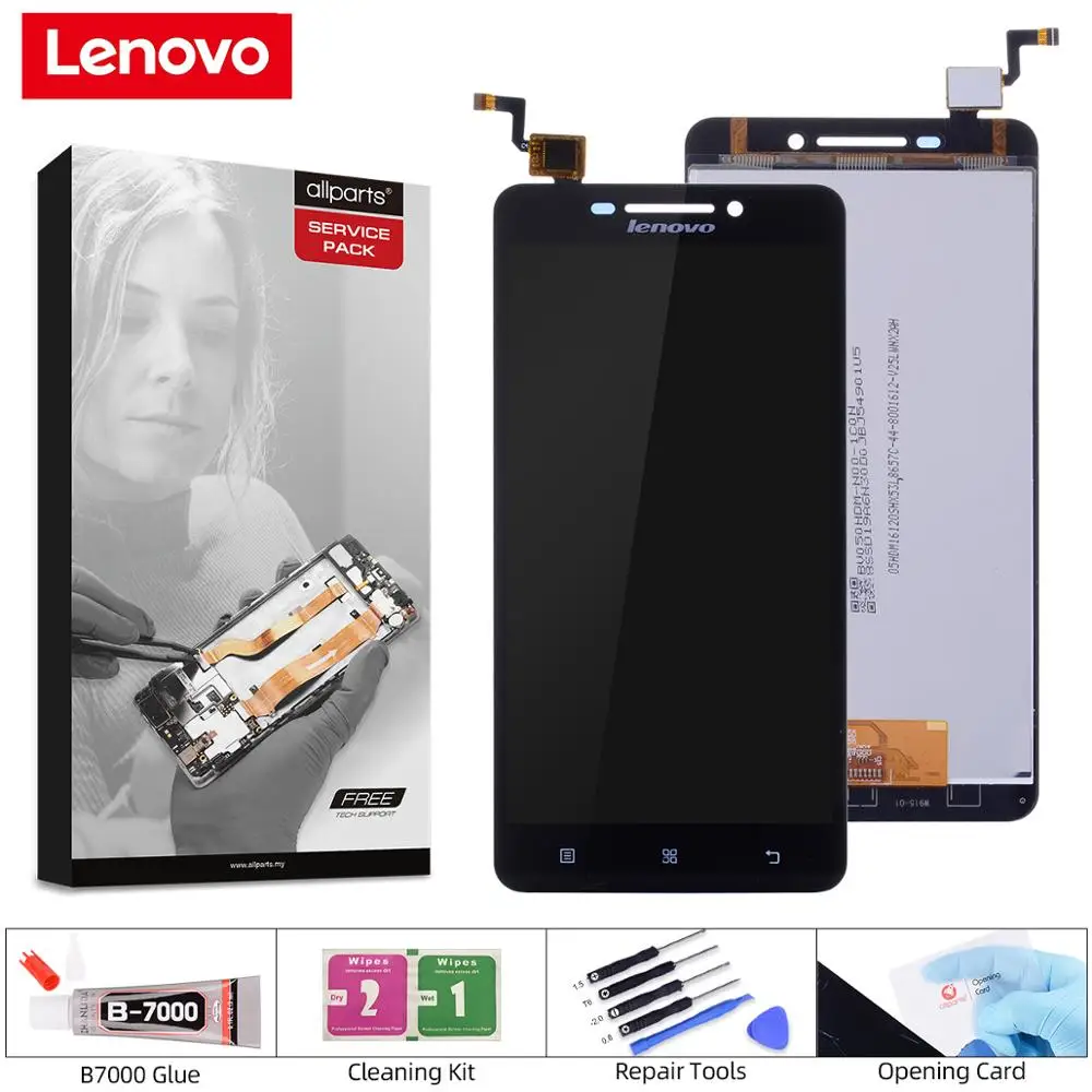 Дисплей для LENOVO A5000 A 5000 LCD в сборе с тачскрином на рамке черный белый
