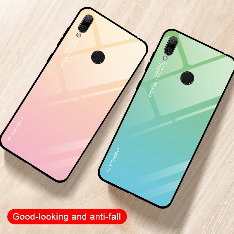 Роскошный чехол для телефона из закаленного стекла для huawei Y9 Y7 Y5 Y6 Prime Y7 Y6 Y5 Prime защитный чехол для задней крышки
