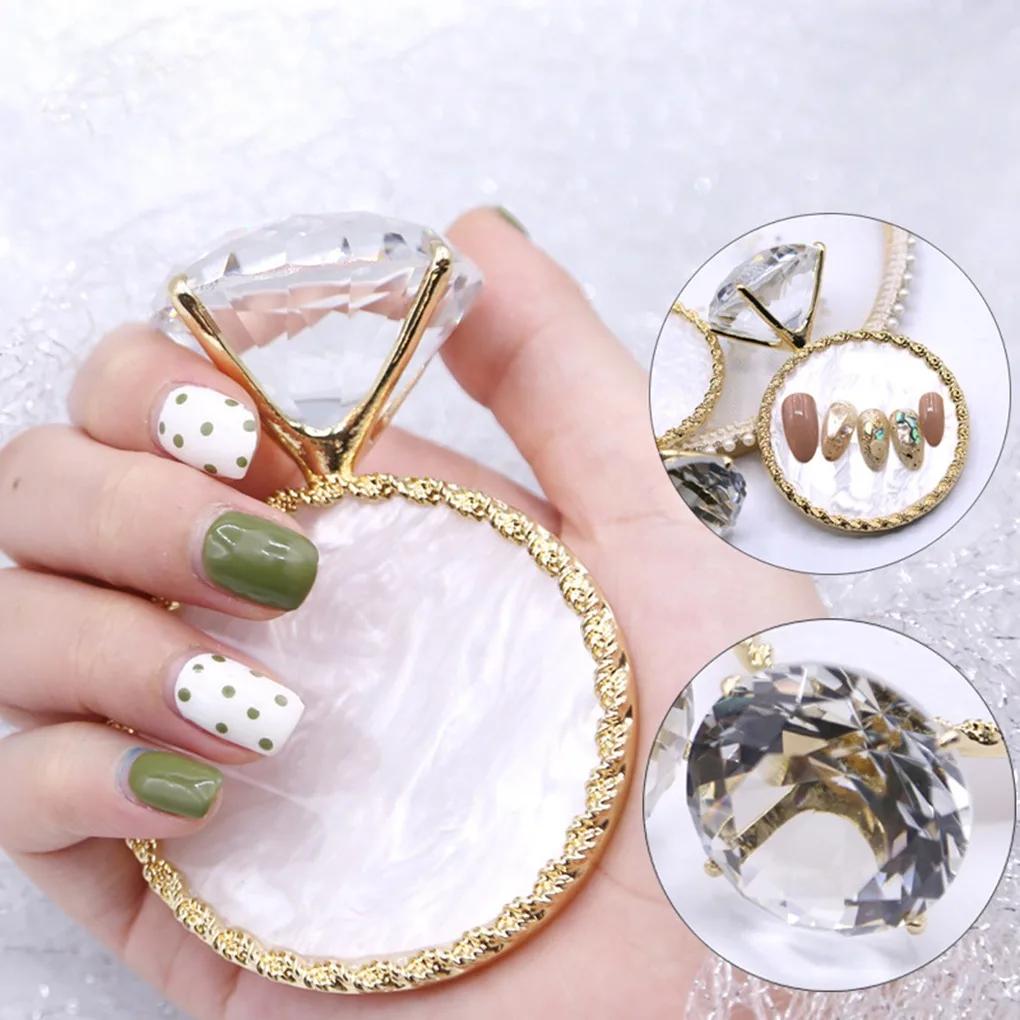 Стразы накладные пластины для дизайна ногтей подставка дисплея Золотая оправа