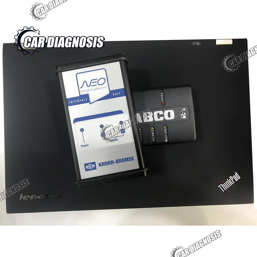 

For KNORR-BREMSE NEO UDIF KNORR Diagnosis interface +T420 laptop KNORR BREMSE wabco Diagnostic kit trailer brake Diagnostic tool