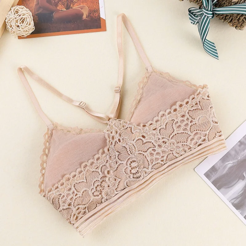 Женский топ бюстгальтер нижнее белье сексуальный кружевной пуш ап регулируемый