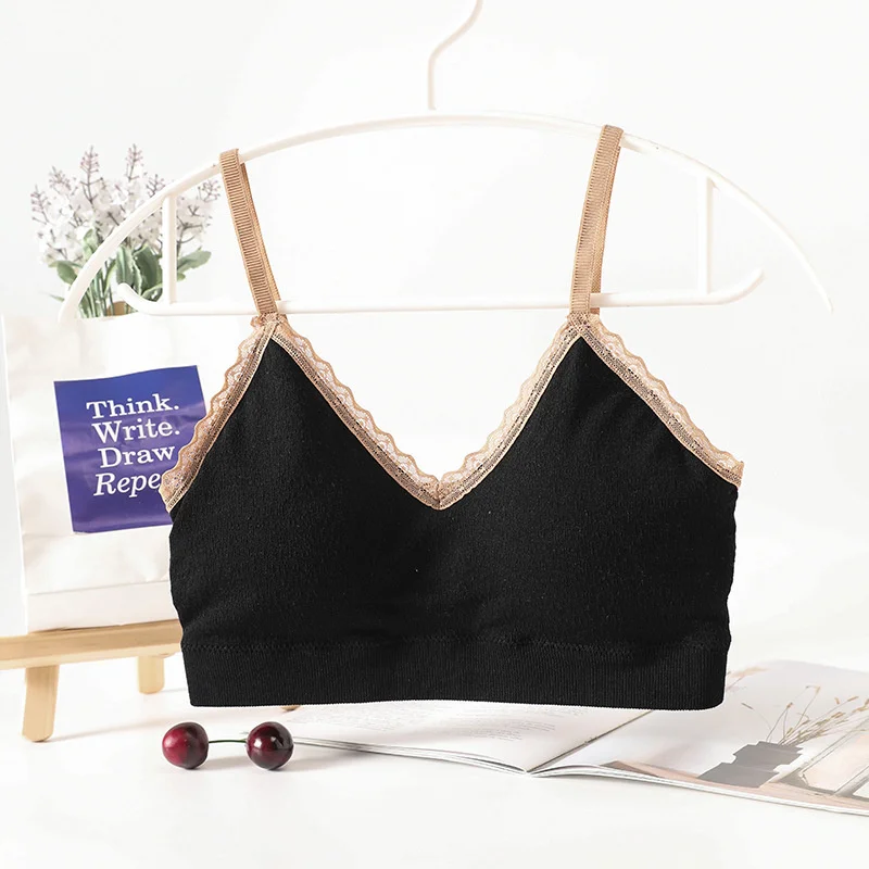

Lace Bra For Woman Fashion Tube Top Ladies Crop Seamless Lingerie Sexy Padded Bralette Comfort Bandeau Upper Tanks Femme