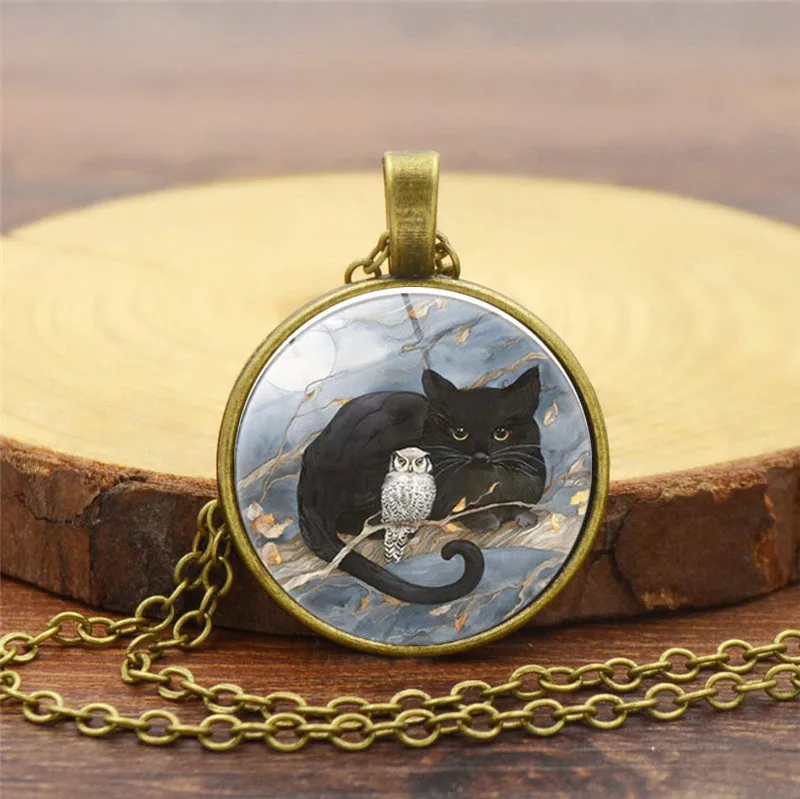 Очаровательное ожерелье с кулоном в виде стеклянного Купола для йоги семи чакр