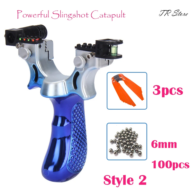

98K Big Power Flat Leather Laser Slingshot High Precision Catapult Outdoor Hunting Shooting Traditional Sling Shot Hunting Bow