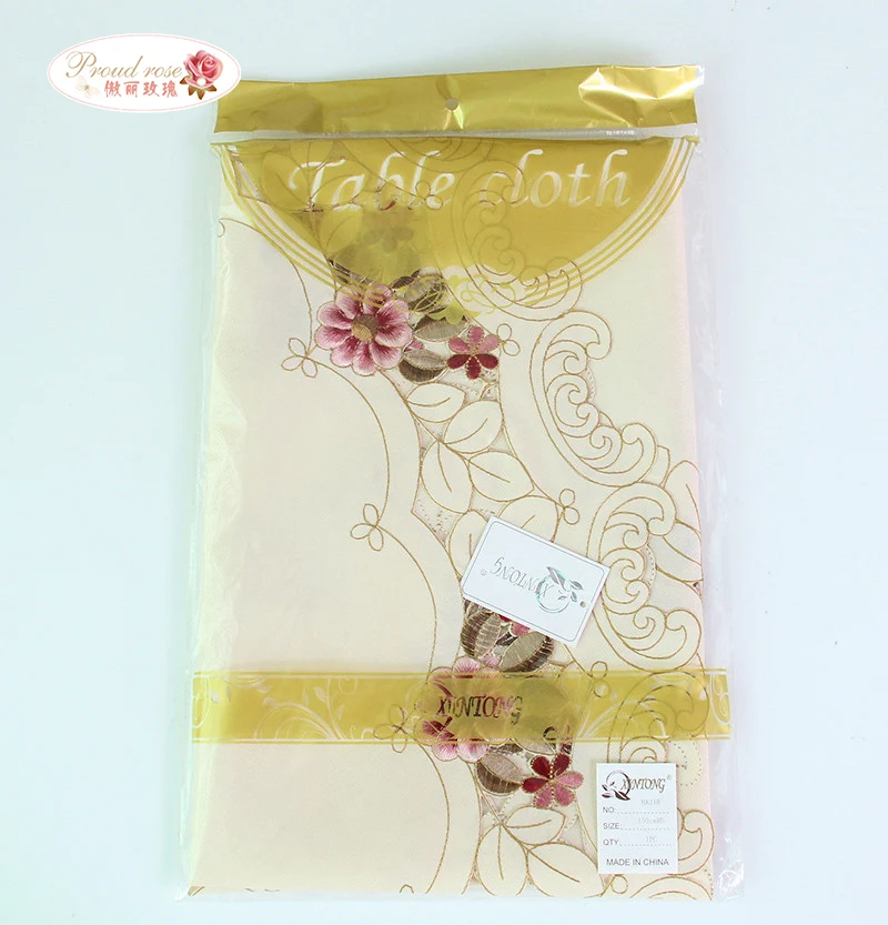 Гордая Роза Высококачественная изысканная вышивка круглый стол ткань для дома