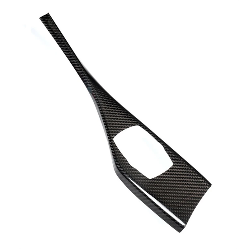 

LHD Real Carbon Fiber Sticker Car Multimedia Knob Panel Cover Interior Trim for-BMW 1 2 Series F20 F21 F22