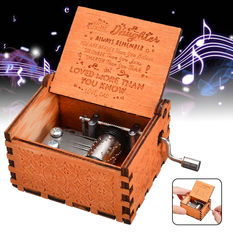 1 шт папа дочке &quotВы любимы больше чем вы знаете&quot Деревянная Классическая