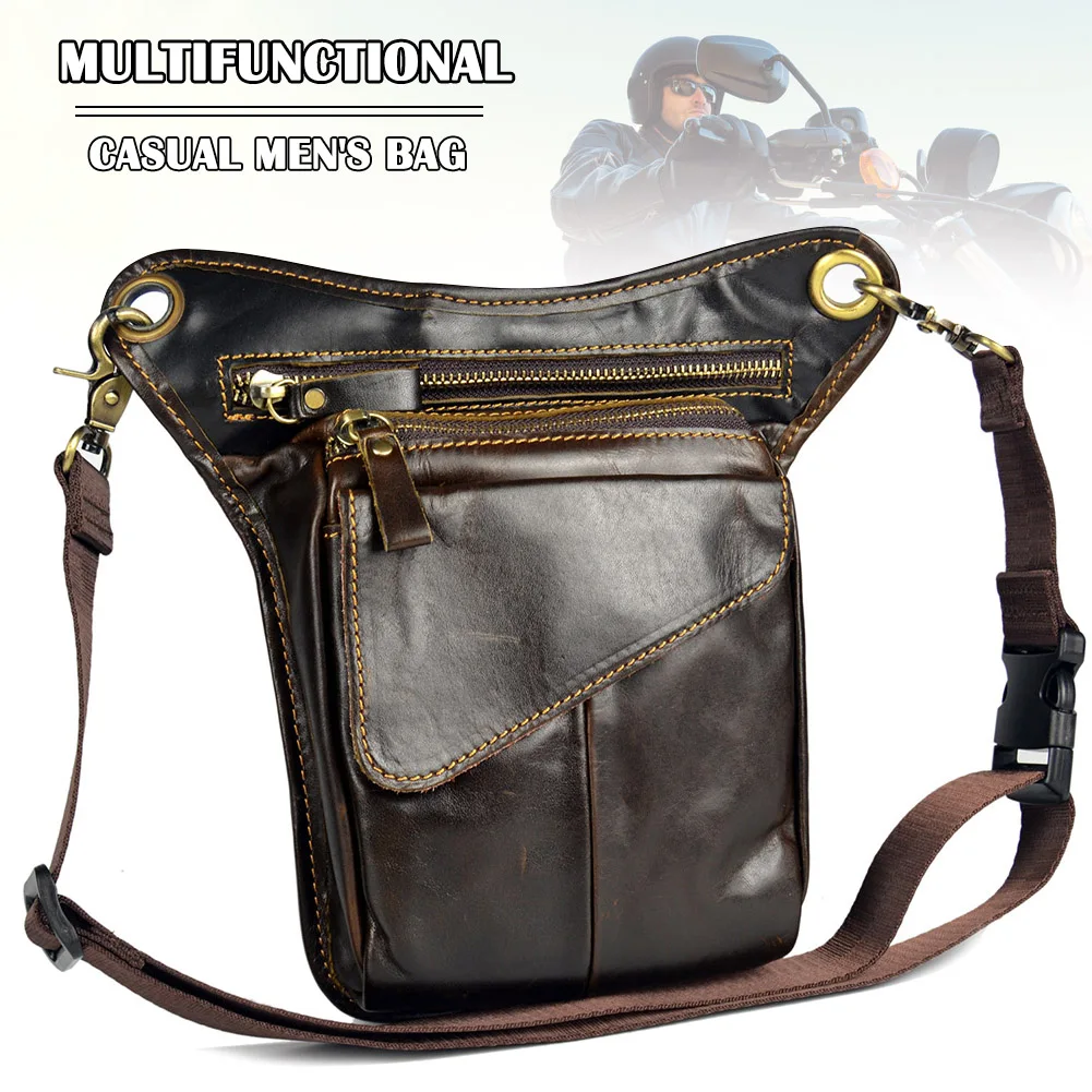 NEW Vintage Leather Drop Leg Bag Outdoor Thigh Waist Hip Fanny Pack for Men Women | Спорт и развлечения