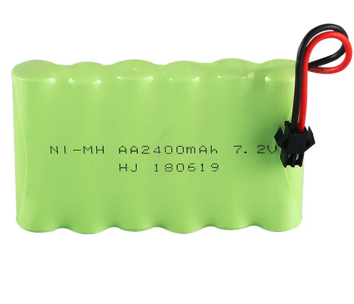 

6V AA NIMH Battery with Charger cable For Rc toy Car Boat tank Robot Truck Gun parts Electric toy security facilities 6V 2400mah