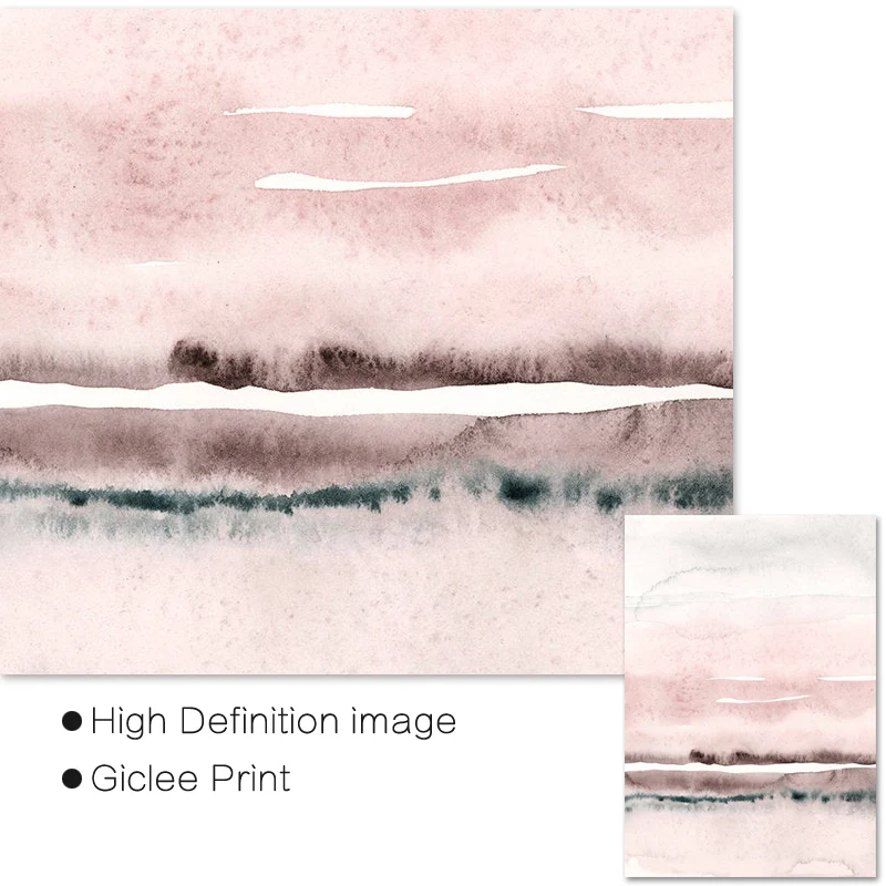 Настенная картина абстрактный настенный постер розового и серого цветов в