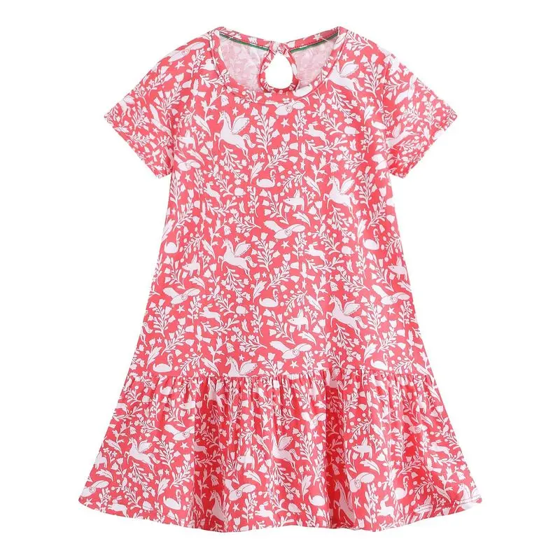 2019 летнее милое Хлопковое платье для маленьких девочек Новое Модное детское