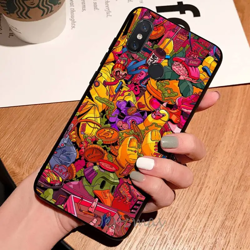 

trippy graffiti art fashion pattern Phone Case For Xiaomi Redmi note 7 8 9 t max3 s 10 pro lite coque shell cover funda