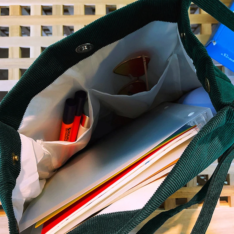 Женская Вельветовая сумка для покупок повседневный складной экологически