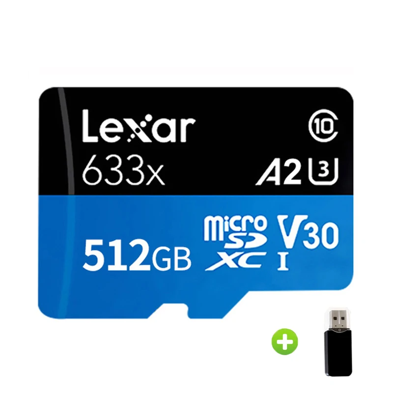 Lexar 32G слот для карт памяти 64 ГБ 128 ГБ 256 633X Micro SD карта SDXC 95 МБ/с. TF карты флэш накопитель usb для смартфонов - Емкость: 512GB-Card Reader