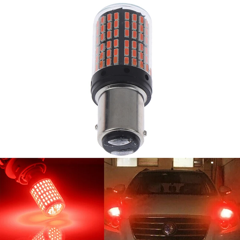 

1Pc 1157 LED Red Canbus 3014 144-SMD Car Turn Signal Brake Light No Flash