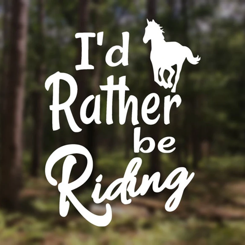 

Черно-белая наклейка на автомобиль «Я бы предпочитал ездить», круглая дизайнерская наклейка на бутылку для воды для ноутбука, съемная Водонепроницаемая Наклейка на окно CL1042