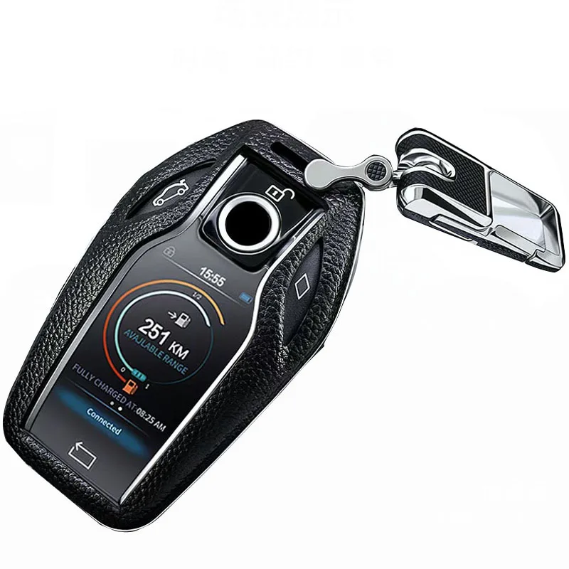 Верхний слой кожа + ABS чехол для дистанционного ключа от машины автомобильный BMW 7