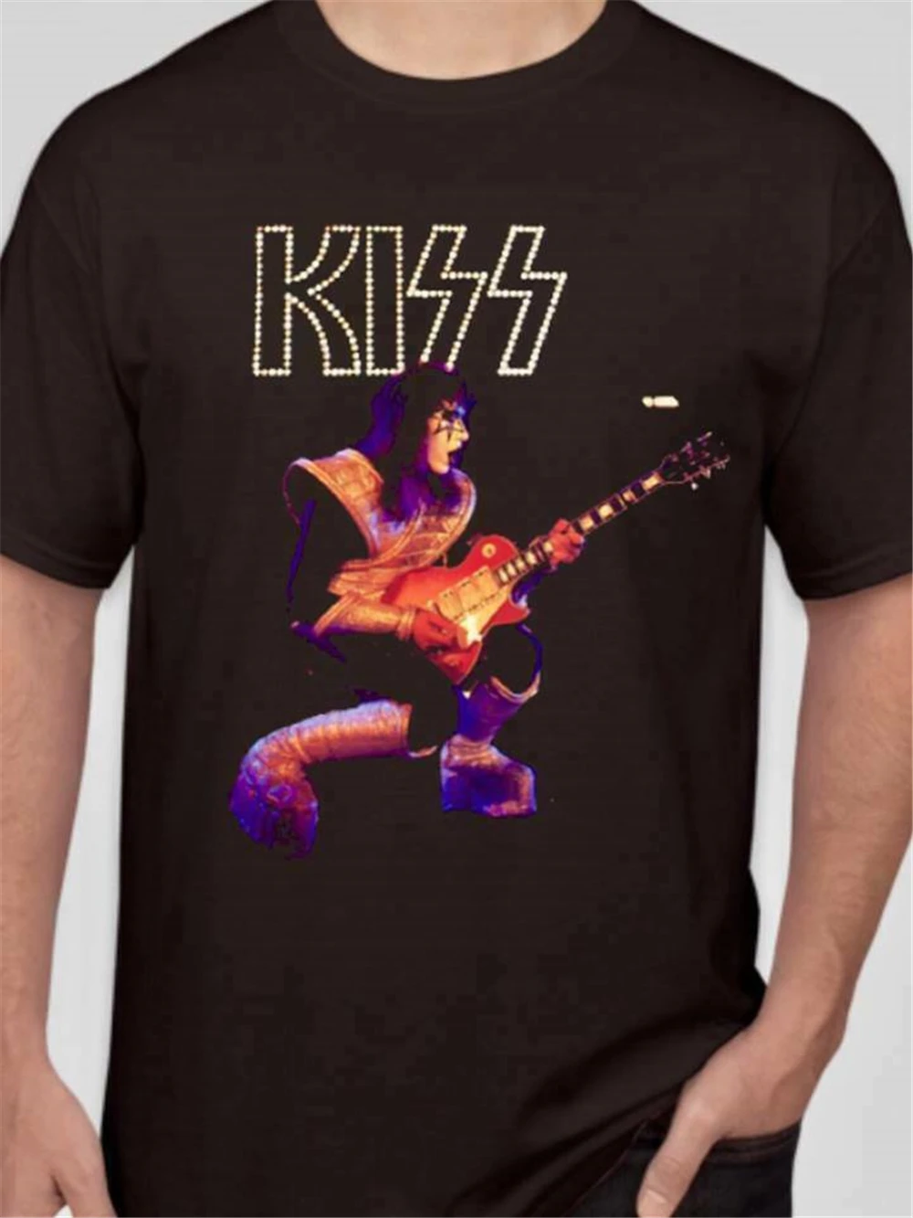 Kiss Ace Frehley Live Inspired Tee t Shirt mйnner Frau T shirt Повседневная футболка| |