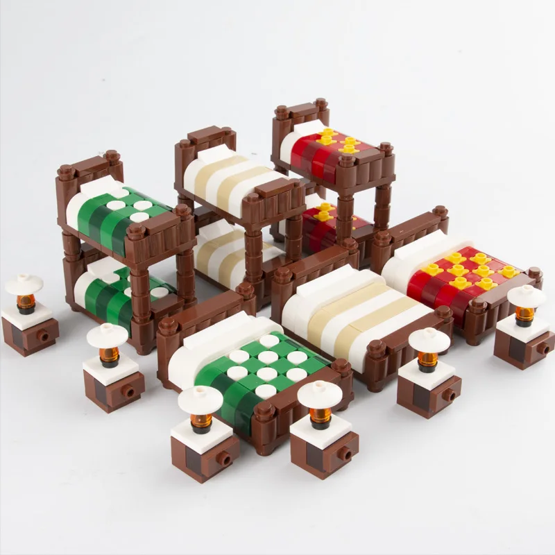 Кубики MOC спальня город аксессуары игрушки для детей двойная кровать