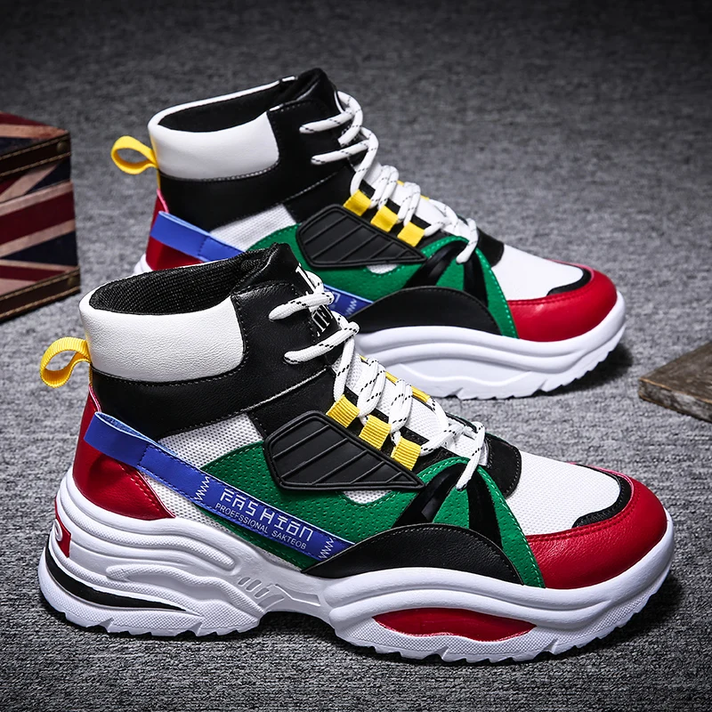 multicolor BIGFIRSE/мужские кроссовки на шнуровке; дышащая мужская обувь из хлопка; Уличная обувь для отдыха; коллекция года; zapatos hombre; кроссовки для мужчин; повседневная обувь - Цвет: multicolor