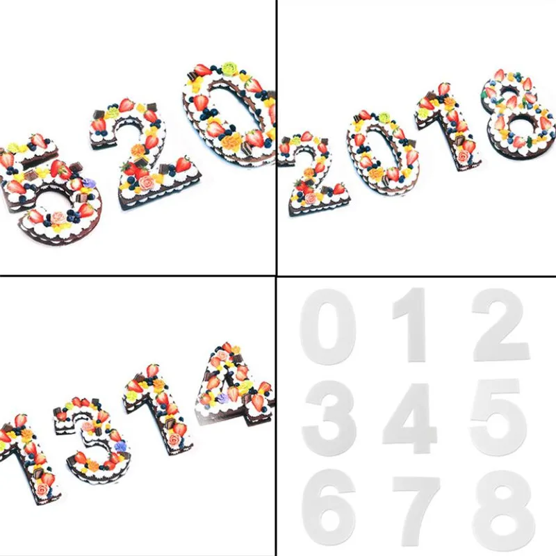 9 шт./компл. пластиковые формы для тортов с буквами