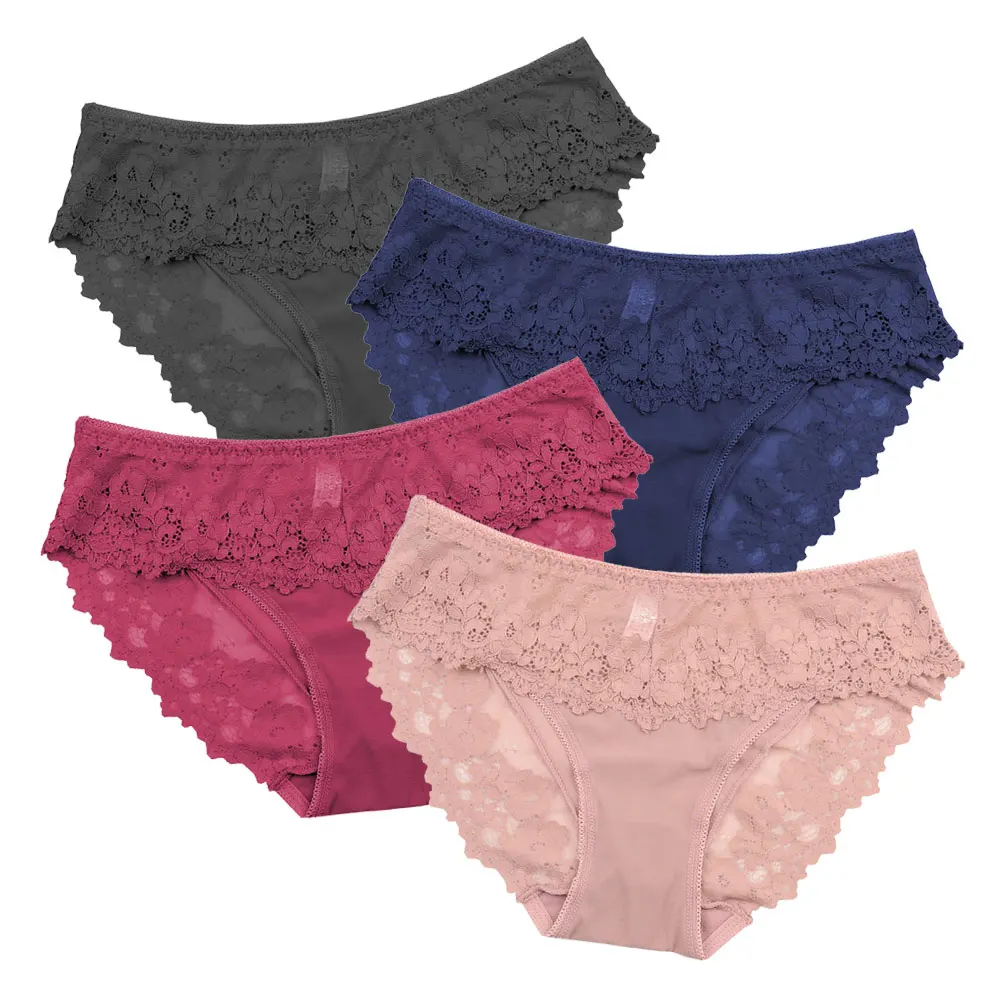 Сексуальные кружевные прозрачные трусики с полным покрытием Сетчатое нижнее