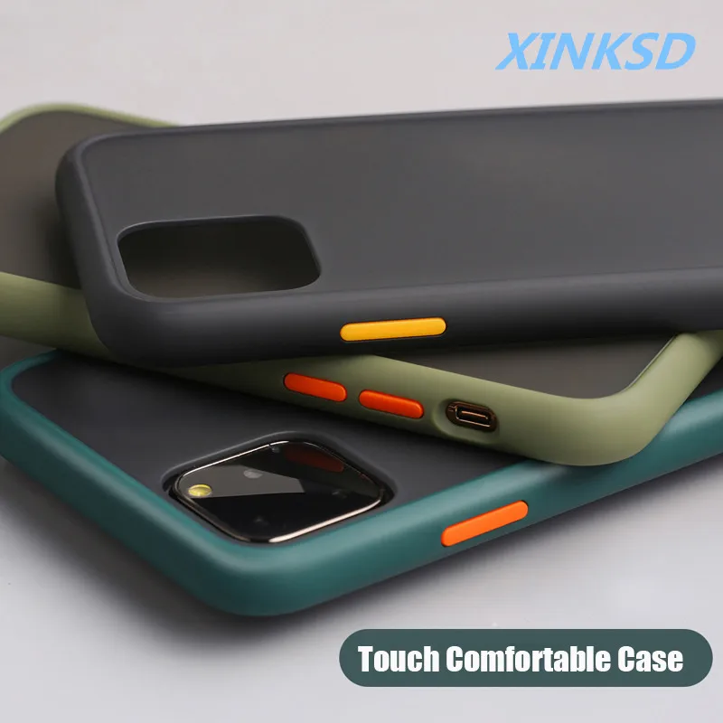 Роскошные контрастного Цвет Рамки Матовый Жесткий Чехол для ПК xiaomi redmi note 7 8 6 pro