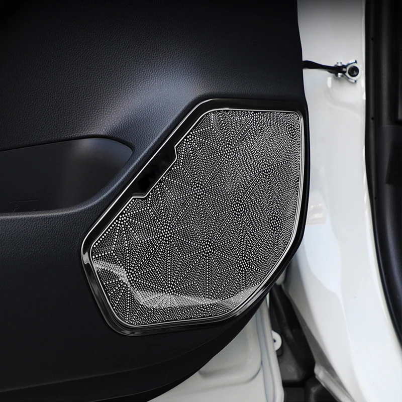 

For Toyota RAV4 2019 2020 2021 RAV 4 XA50 Stainless Steel Car Door Sound Stereo Audio Tweeter Speaker Cover Trim Accessories
