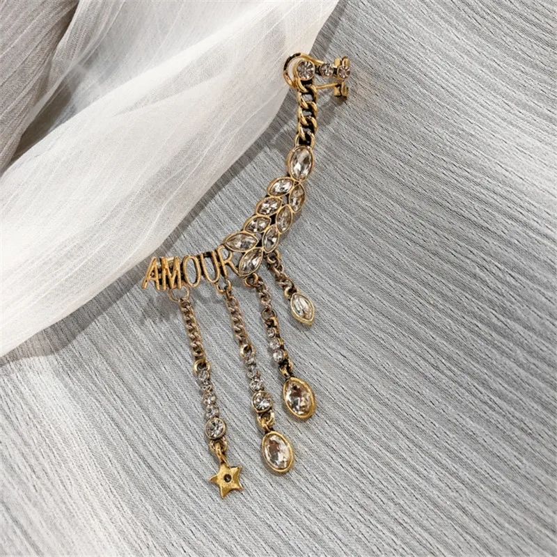 MWsonya модные корейские Ретро Геометрические кисточки клипсы для ушей элегантные