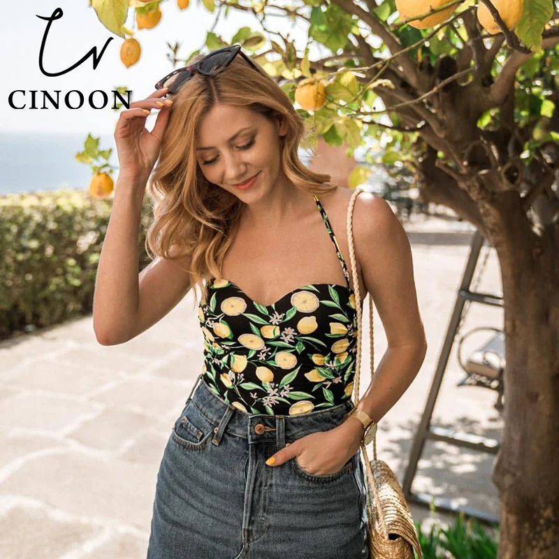 CINOON сексуальный купальник Ретро стиль открытая спина монокини новинка для