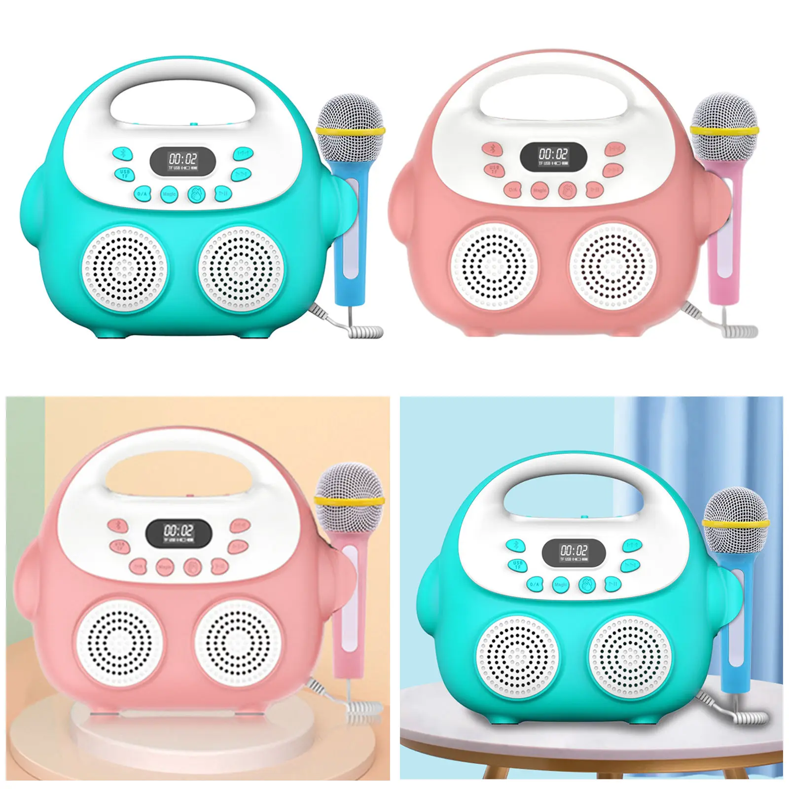 

Детская Поющая машина, обучающая игрушка с Bluetooth, портативные подарки для мальчиков и девочек, Обучающие игрушки с микрофоном для помещений ...