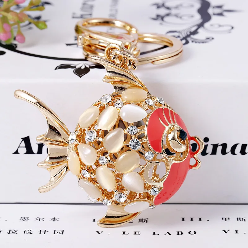 Китай онлайн продажа кулон в форме рыбы брелок с украшением виде кристаллов