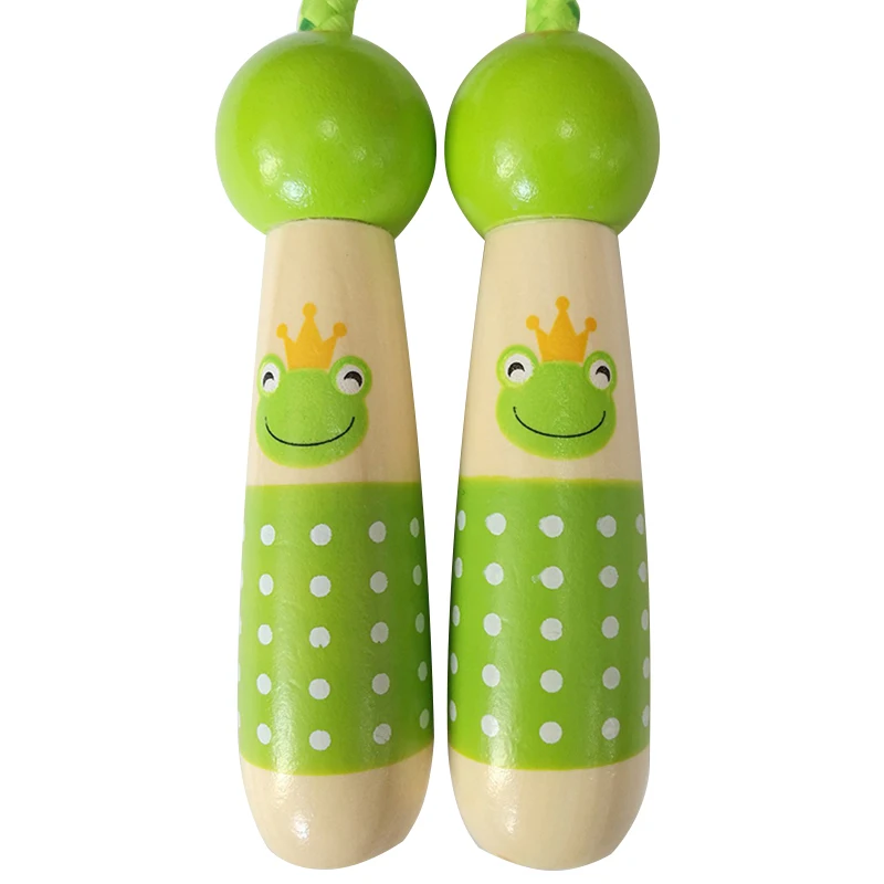 

Kids Jump Ropes Wood Handle Sport Bodybuilding Fitness Lovely Cartoon Skipping Ropes Cartoon Animal Child Wooden Jump Rope