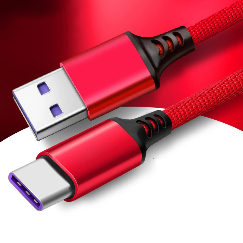 red 48 Вт быстрое зарядное устройство 3,0 USB зарядное устройство для huawei mate 30 P30 быстрое настенное зарядное устройство EU переходник для samsung Note 10 5A кабель type C - Цвет: red